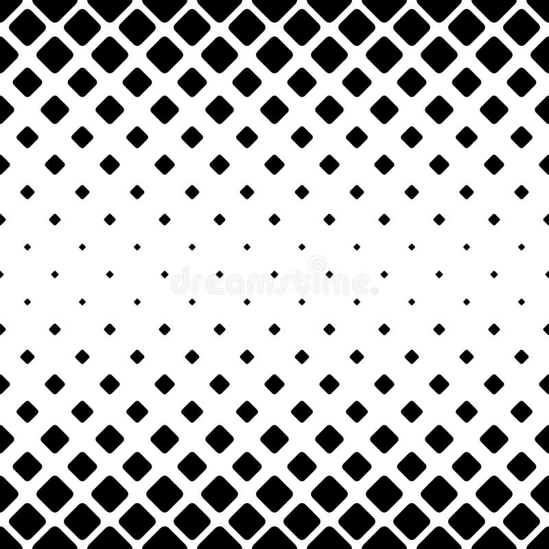 Monochrome abstract square pattern background - black and white geometric vector graphic design from diagonal rounded squares