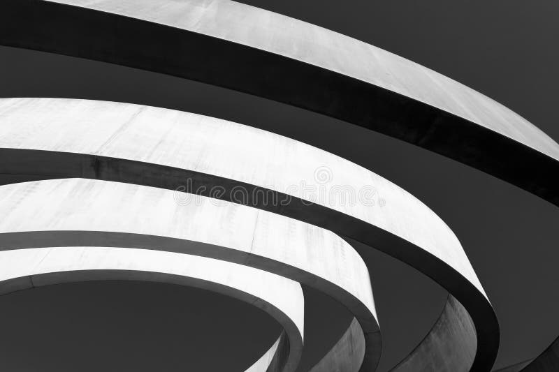 Monochrome Capture of a Unique Architectural Design, Stock Image