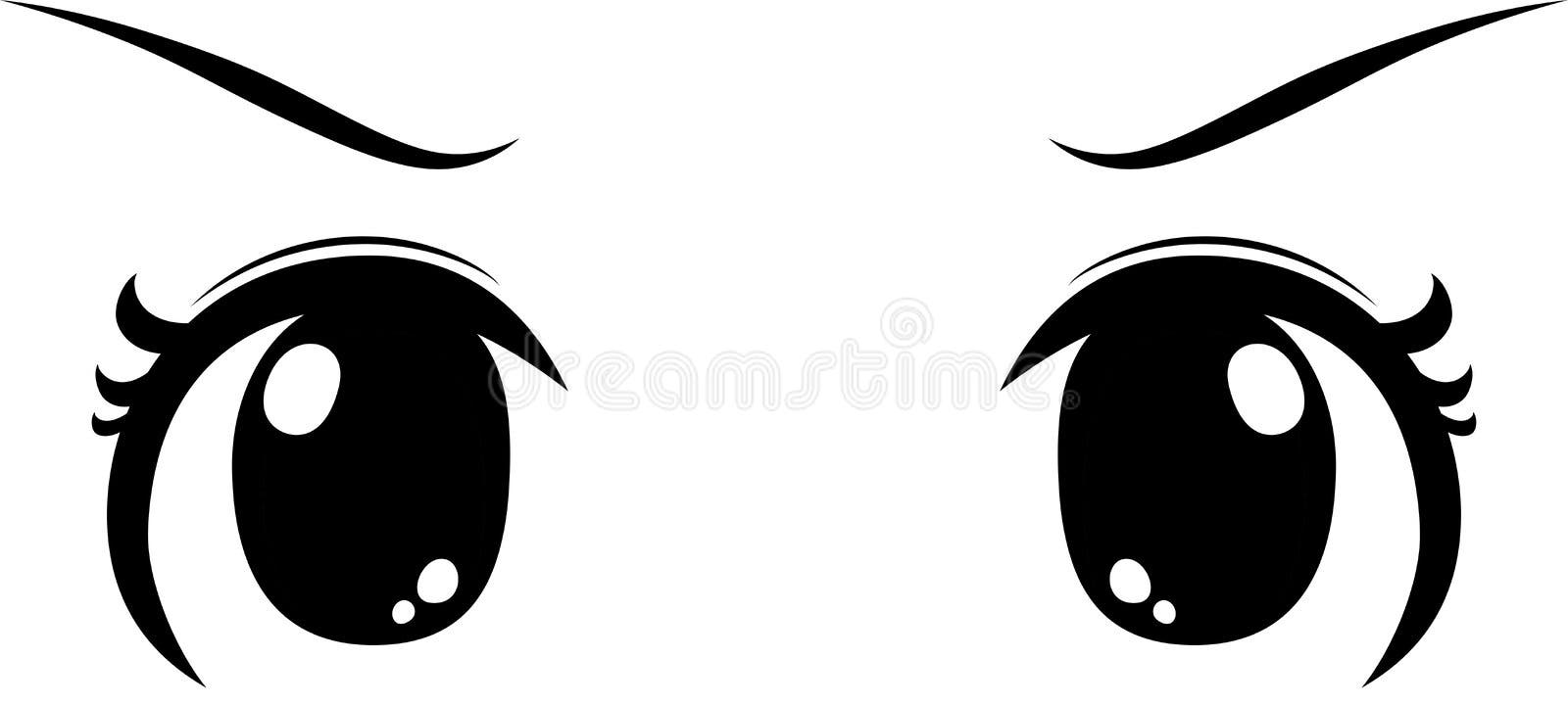 Angry Anime Style Face with Closed Eyes Stock Vector - Illustration of eyes,  aggressive: 178755610