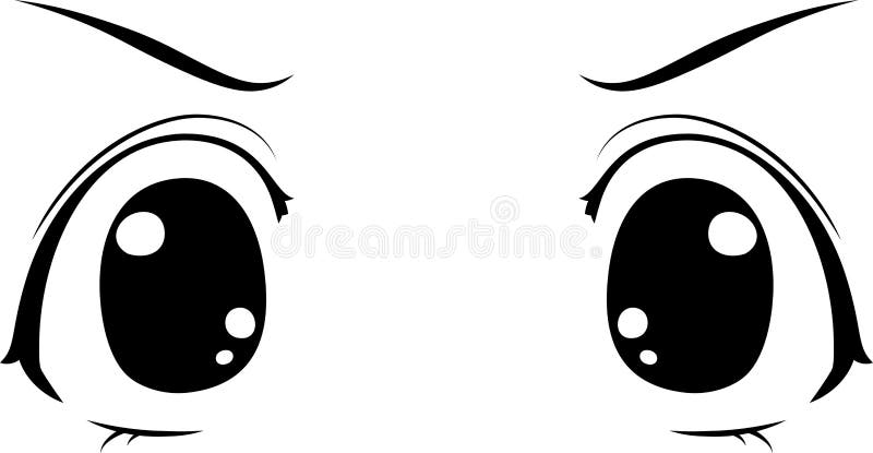 Angry Anime Style Face with Closed Eyes Stock Vector - Illustration of eyes,  aggressive: 178755610
