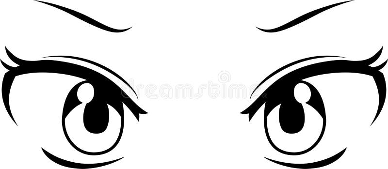 This is a illustration of Cute animestyle eyes with an angry look Stock  Vector Image  Art  Alamy