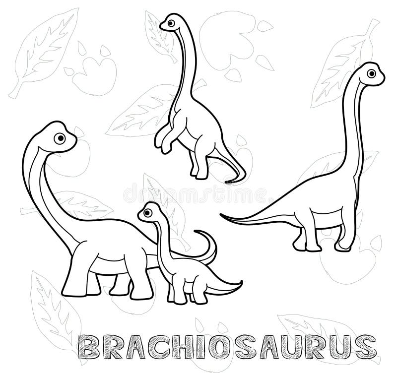 A Ilustração Do Vetor Dos Desenhos Animados Do Livro Para Colorir Do  Dinossauro Ajustou 1 Ilustração do Vetor - Ilustração de diferente, dino:  85940255