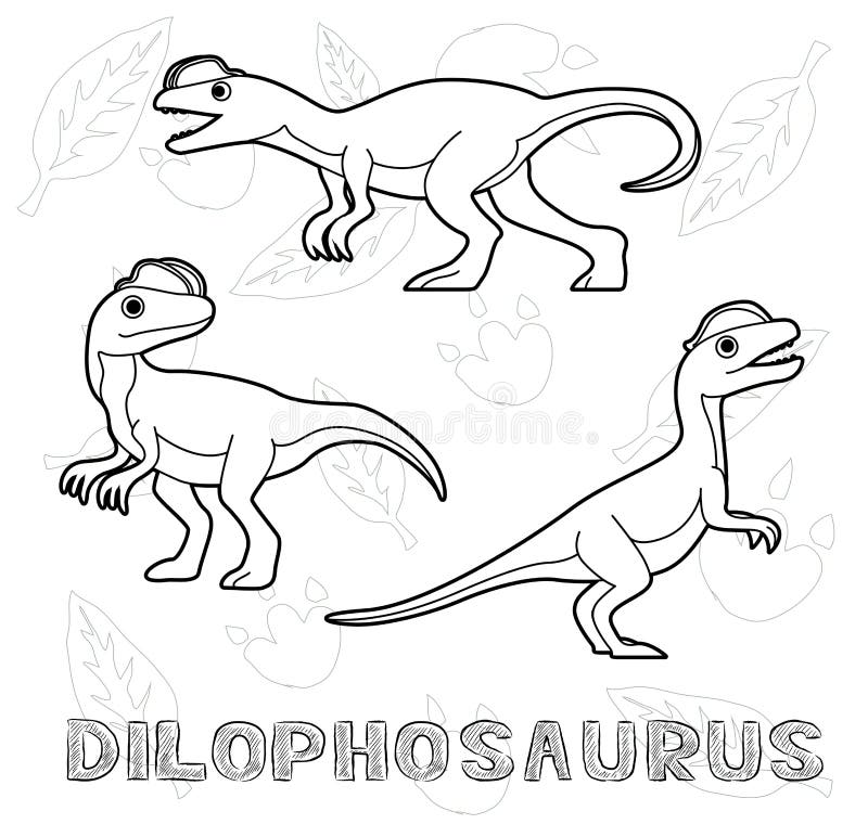 A Ilustração Do Vetor Dos Desenhos Animados Do Livro Para Colorir Do  Dinossauro Ajustou 1 Ilustração do Vetor - Ilustração de diferente, dino:  85940255