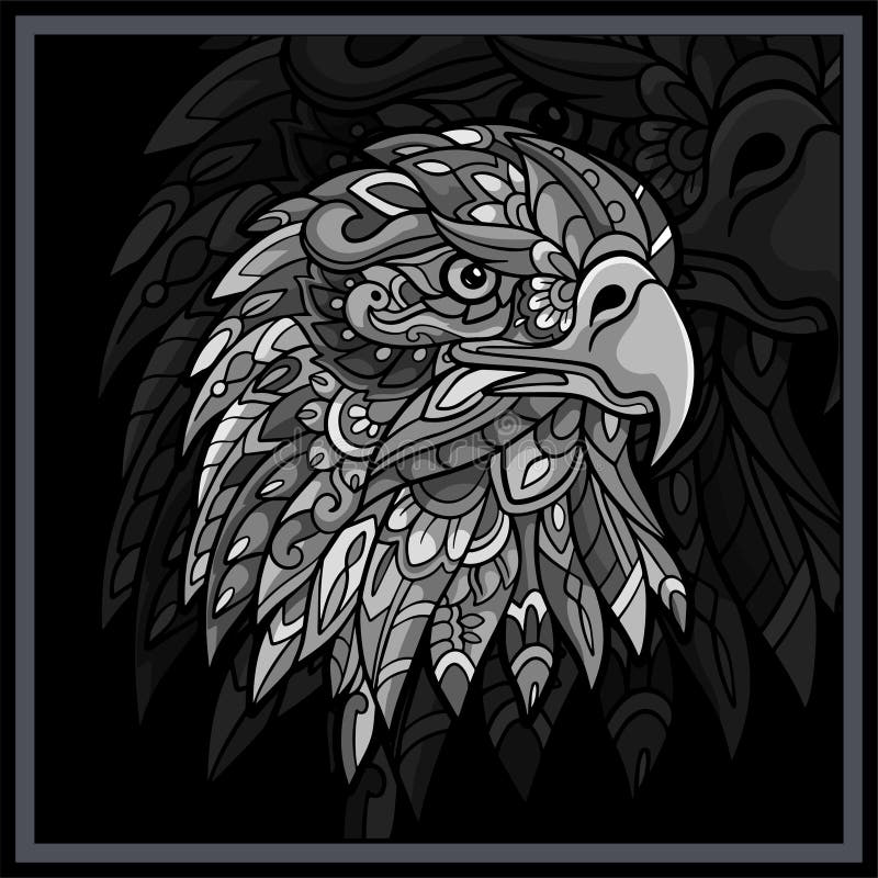 Eagle Ethnic Pattern Mandala Tangle Style - 12