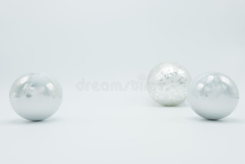 Classy White Christmas Balls On White Background Stock Image Image Of Seasonal Elegant