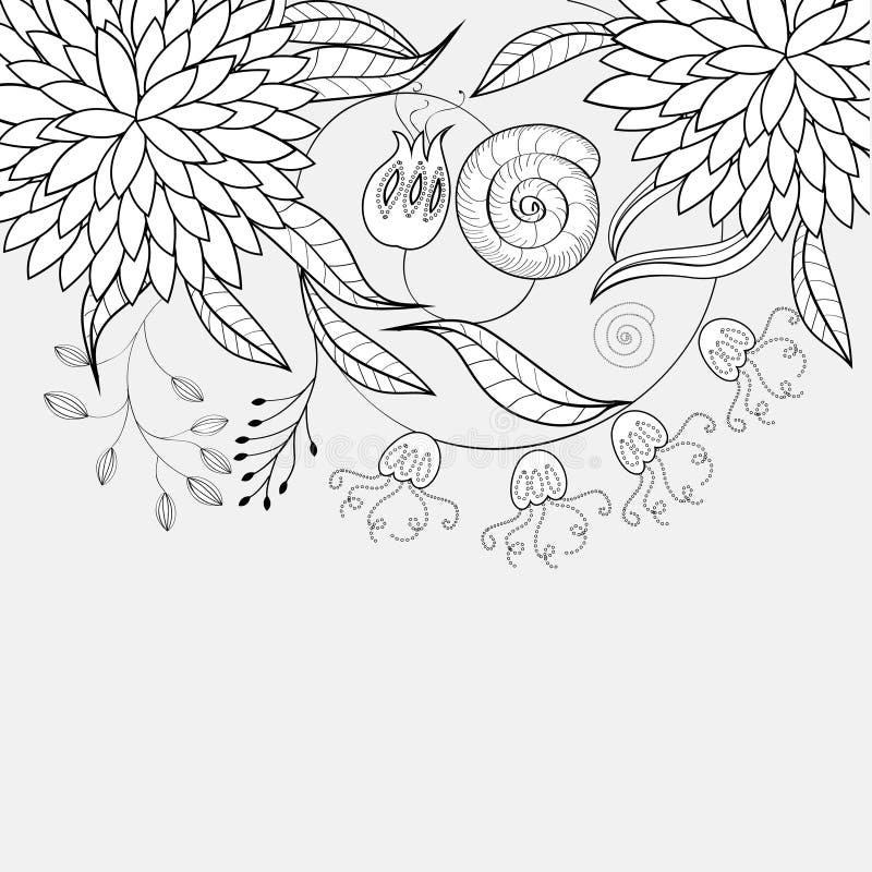 Monochrome floral background