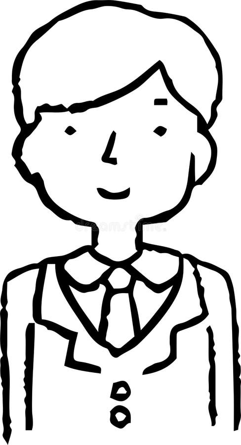 Monochrome Illustration of men of various ages royalty free illustration