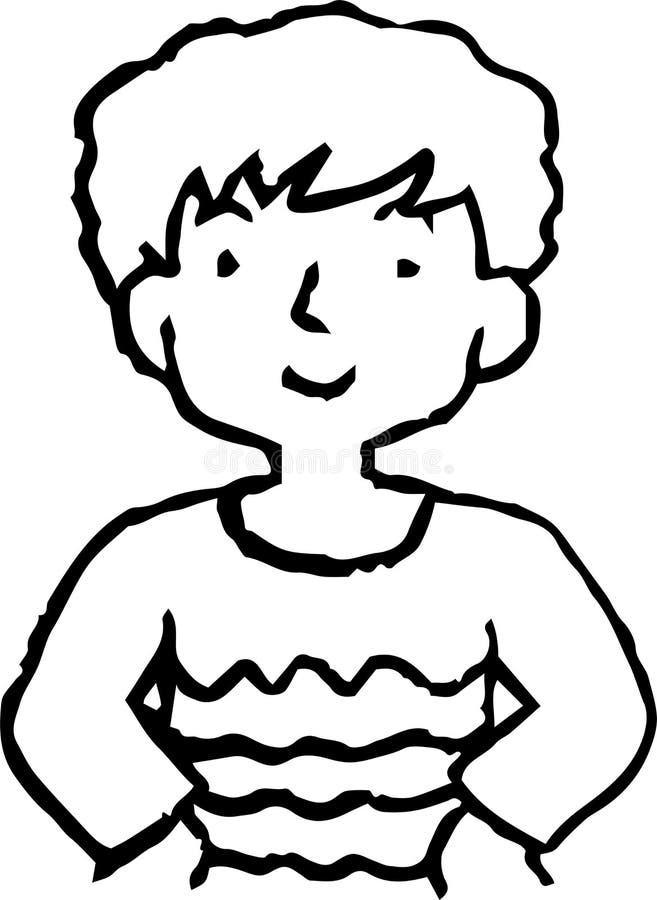 Monochrome Illustration of men of various ages vector illustration