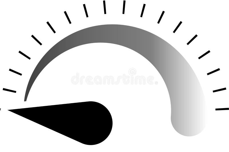 Monochrome Illustration of speedometer royalty free illustration