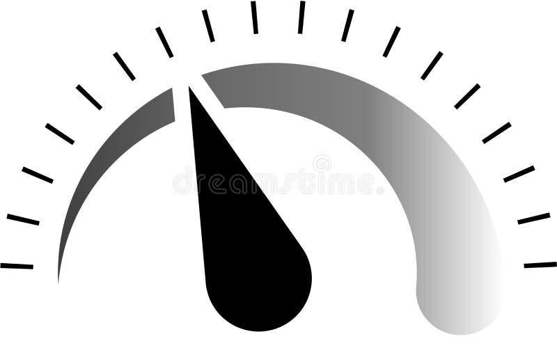 Monochrome Illustration of speedometer vector illustration