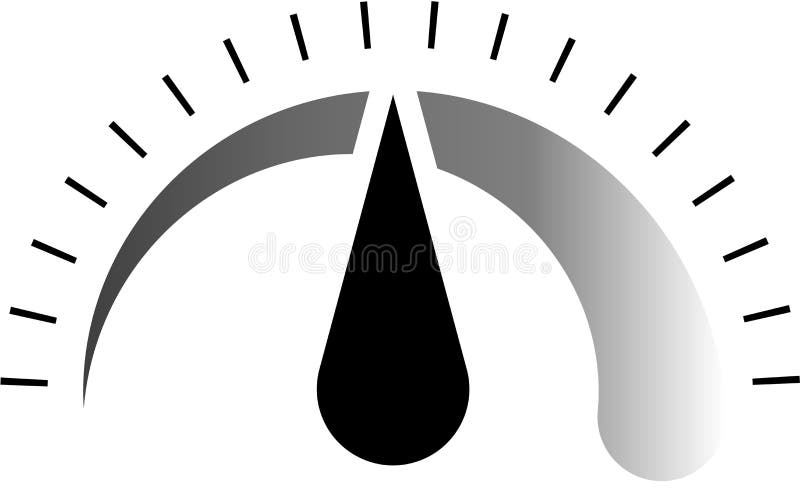 Monochrome Illustration of speedometer royalty free illustration