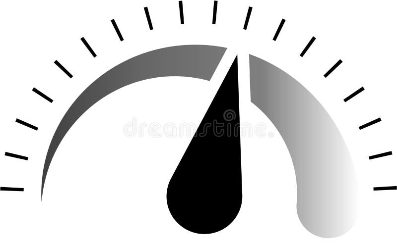 Monochrome Illustration of speedometer vector illustration