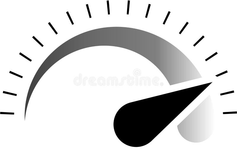Monochrome Illustration of speedometer vector illustration