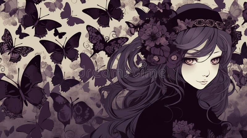 Download Anime Goth Girl Instagram Profile Wallpaper