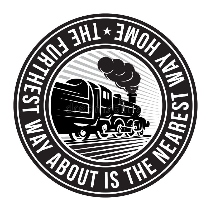 Monochrome pattern for design with retro train. Vector scalable illustration. Scalable vectors