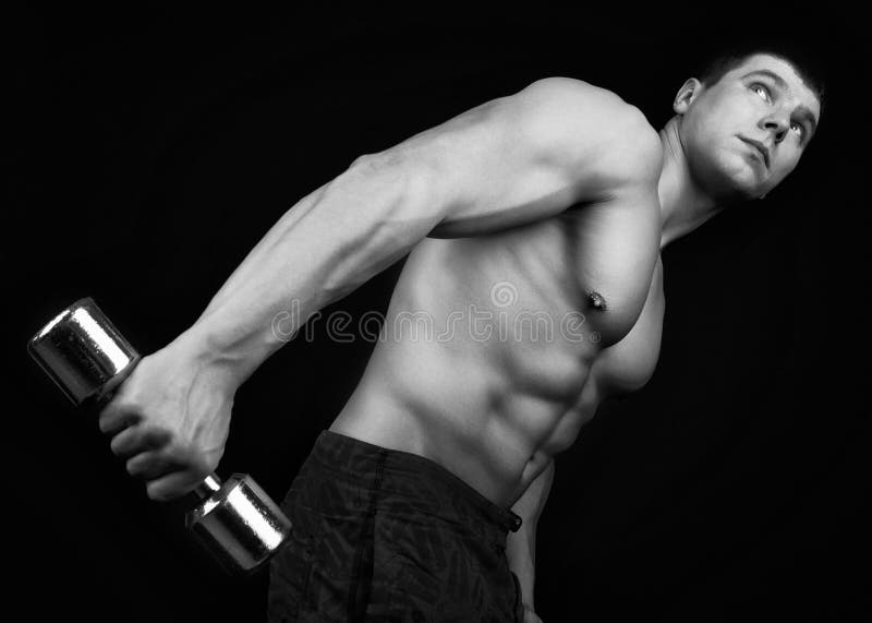 Monochrome shot of athlete