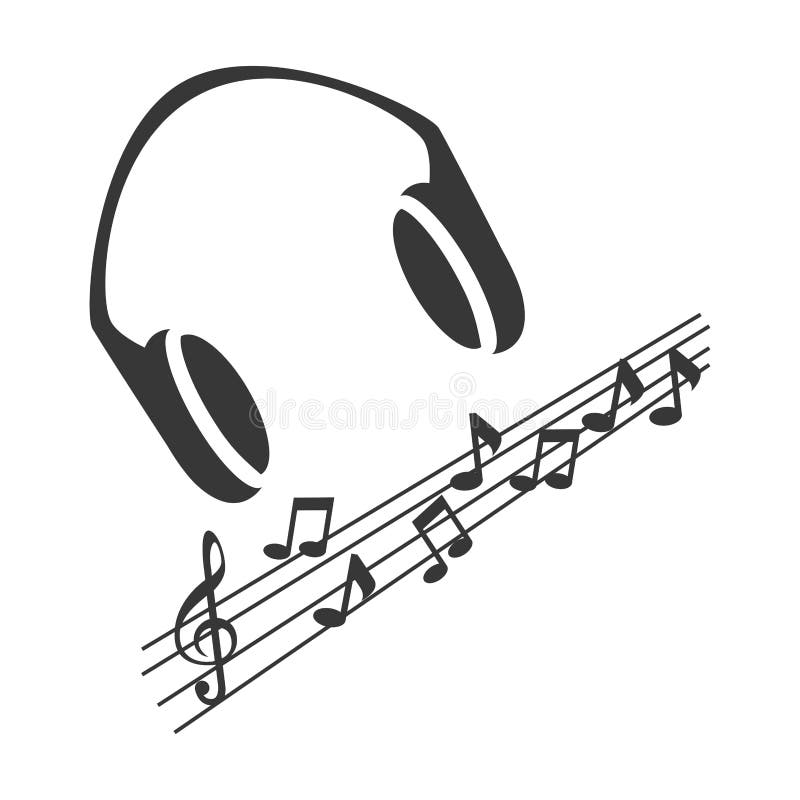 Musical Notes And Headphones Stock Vector - Illustration of sparkle ...