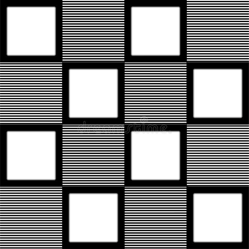 Monochrome картина striped квадратов и белых квадратов бесплатная иллюстрация Monochrome картина striped квадратов и белых квадратов бесплатная иллюстрация