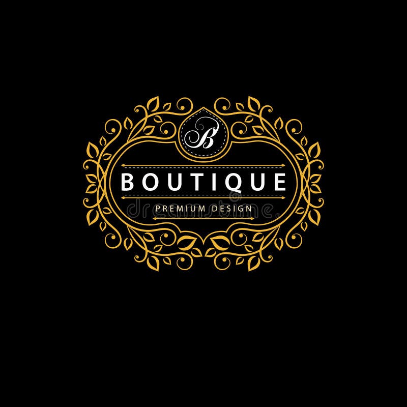 Monogram design elements, graceful template. Elegant line art logo design. Business sign, identity for Restaurant, Royalty