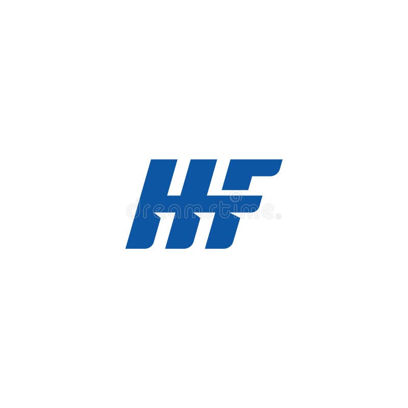 The Monogram Logo Letter HF or FH Vector Design Stock Vector ...