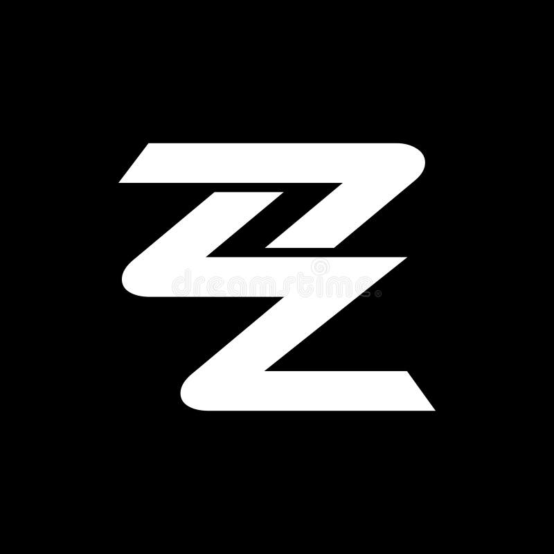 Monogram Triple Z Line Unique Logo Design, Logo on Black Background