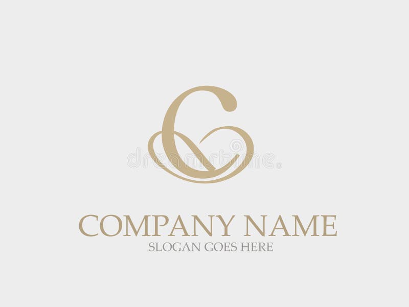 Monograma abstracto Logo Design elegante de la letra de C libre illustration Monograma abstracto Logo Design elegante de la letra de C libre illustration