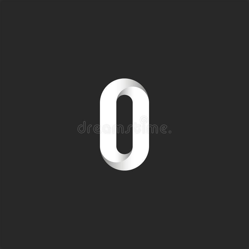 Monograma criativo do logotipo corajoso da letra O, linha lisa emblema da identidade da forma ilustração do vetor Monograma criativo do logotipo corajoso da letra O, linha lisa emblema da identidade da forma ilustração do vetor