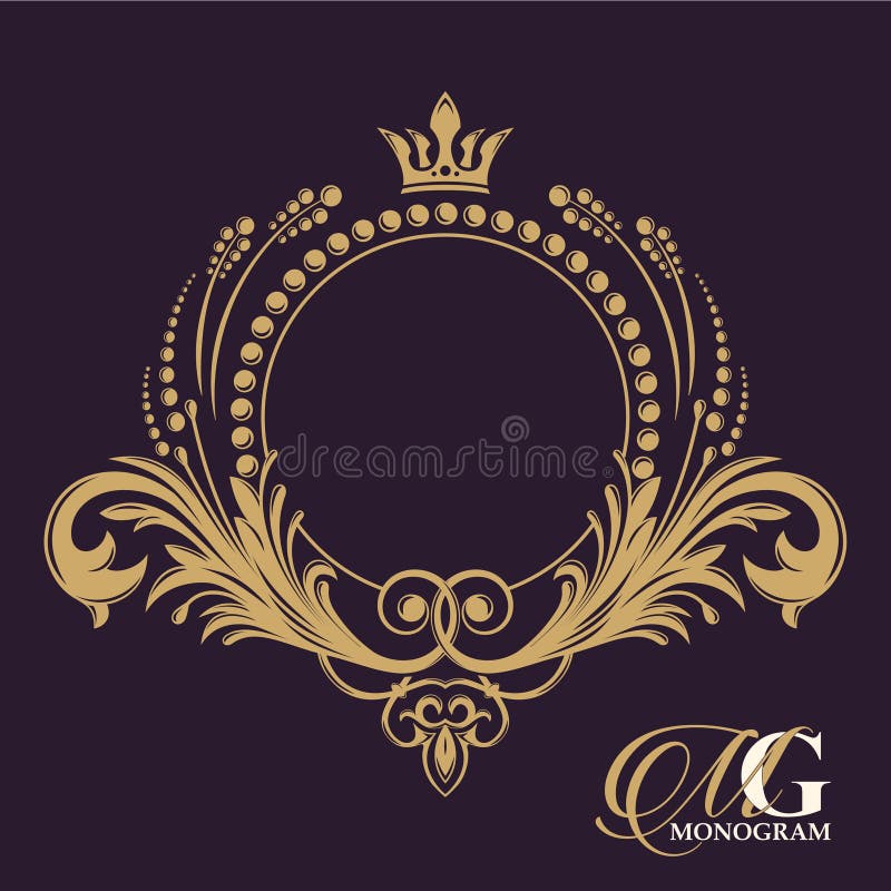 Monograma dourado do vetor Floresce elementos elegantes caligráficos do vintage O passado ilustração do vetor Monograma dourado do vetor Floresce elementos elegantes caligráficos do vintage O passado ilustração do vetor