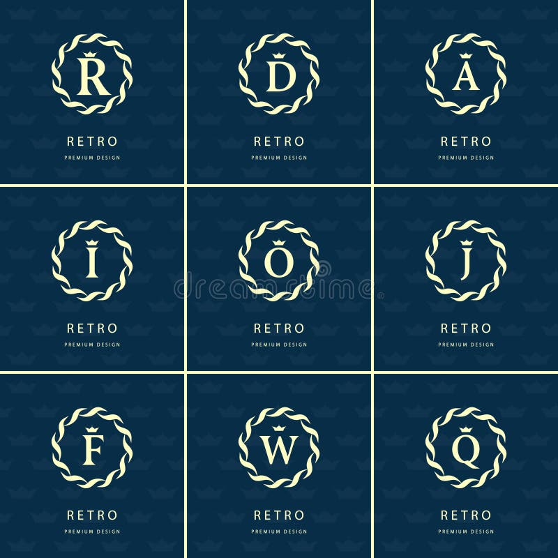 Monograma projekta elementy, pełen wdzięku szablon Kaligraficzny elegancki kreskowej sztuki loga projekt ilustracji Monograma projekta elementy, pełen wdzięku szablon Kaligraficzny elegancki kreskowej sztuki loga projekt ilustracji