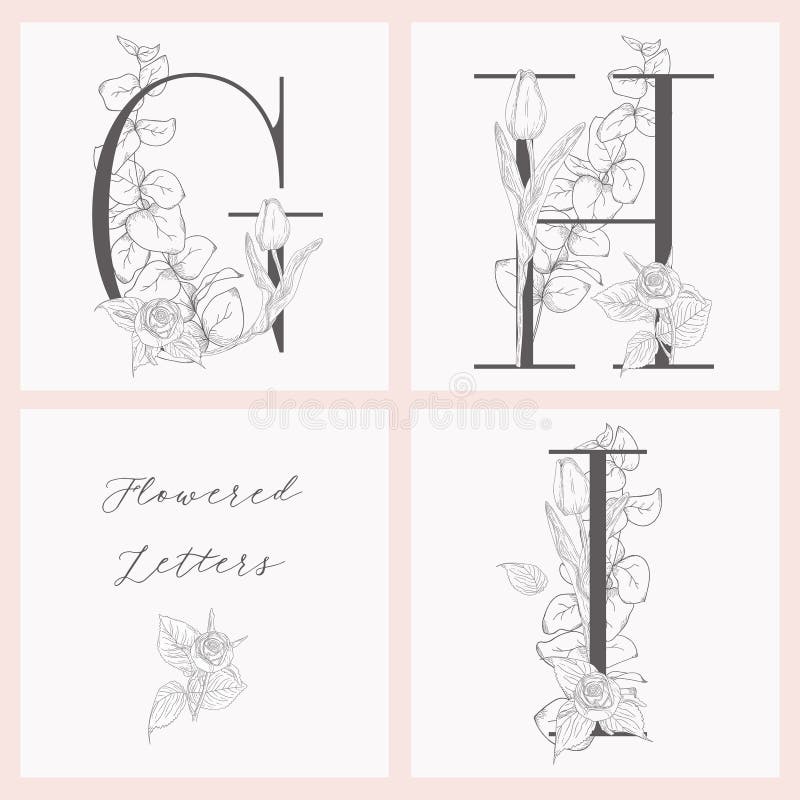 Monogramas e logotipos elegantes florais de floresc?ncia do vetor ilustração do vetor Monogramas e logotipos elegantes florais de floresc?ncia do vetor ilustração do vetor