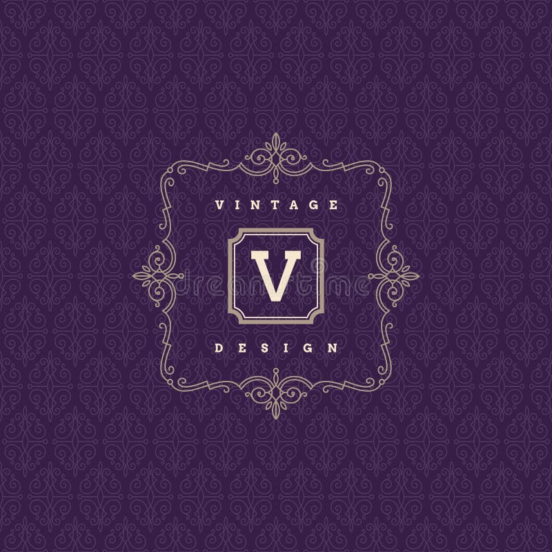 Monogramlogomall stock illustrationer Monogramlogomall stock illustrationer