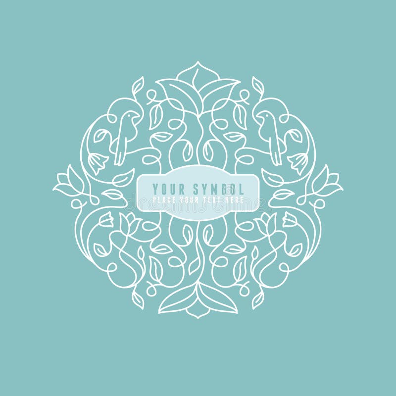 Monogramma astratto di nozze di vettore royalty illustrazione gratis Monogramma astratto di nozze di vettore royalty illustrazione gratis