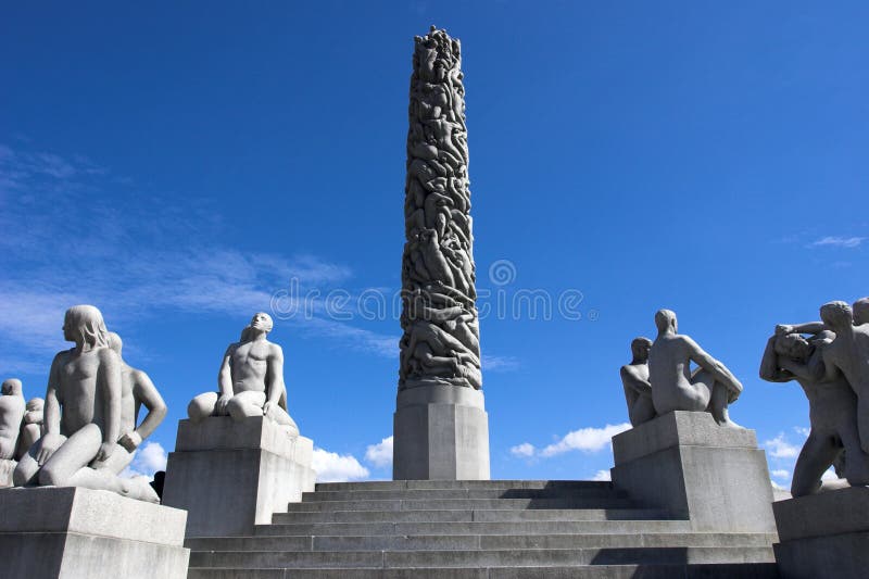 Monolith at vigeland park, Oslo, Norway. Monolith at vigeland park, Oslo, Norway