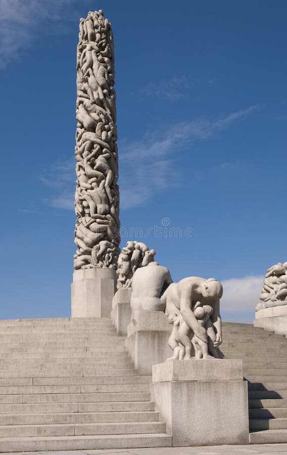 The monolith sculpture at the Vigeland museum, Oslo Norway. The monolith sculpture at the Vigeland museum, Oslo Norway