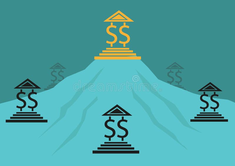 Monopolio, competencia o concepto de las actividades bancarias Clip art Editable libre illustration Monopolio, competencia o concepto de las actividades bancarias Clip art Editable libre illustration