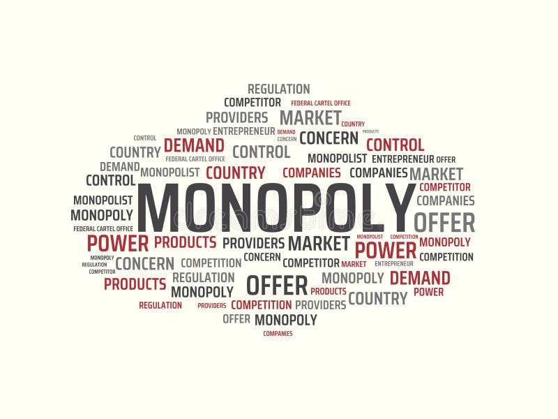 MONOPOLY Image with Words Associated with the Topic MONOPOLY, Word Cloud, Cube, Letter, Image