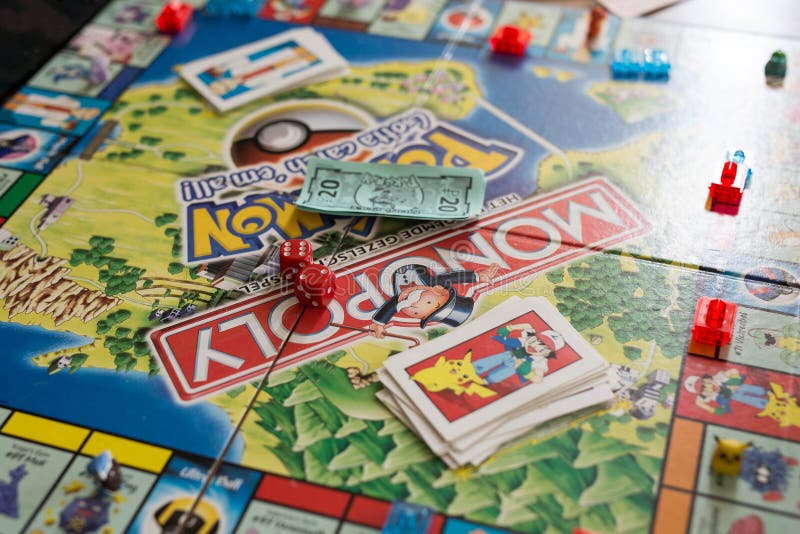 Monopoly Pokemon, 12 August the Netherlands Board Game Editorial Image