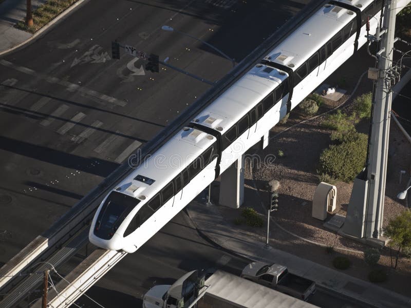 Monorail de Las Vegas images libres de droits Monorail de Las Vegas images libres de droits