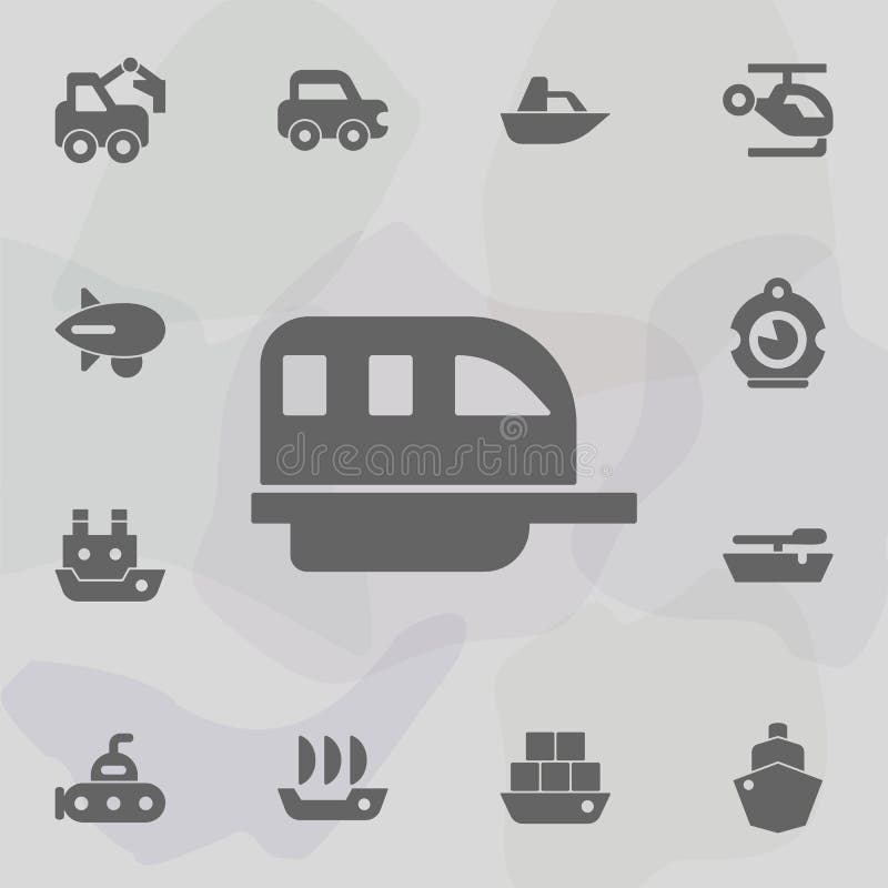 Monorail, train, transport icon. Simple set of transport icons. One of the collection for websites, web design, mobile app stock illustration