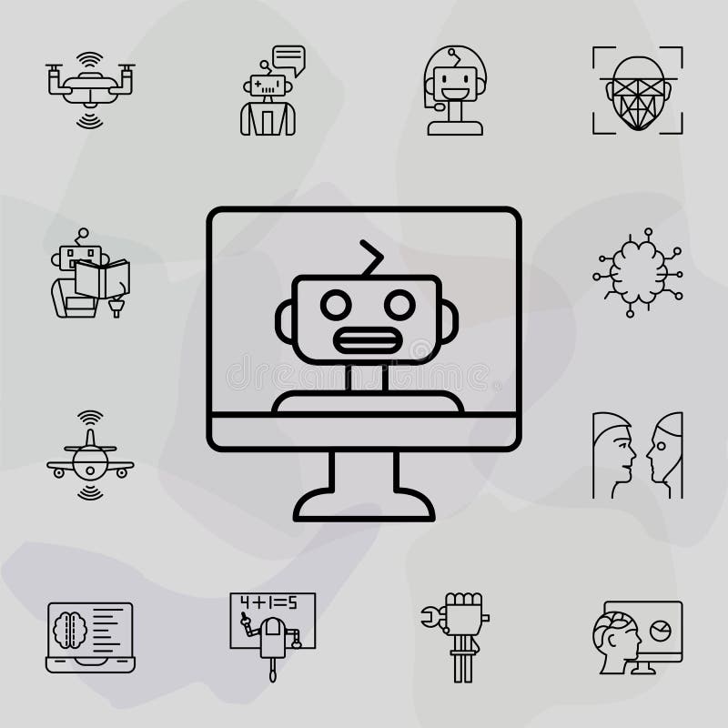 Monorail, train, transport icon. Universal set of artifical intelligence for website design and development, app development royalty free illustration