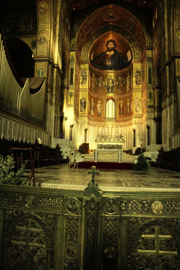 Monreale Cathedral altar & golden mosaics, Sicily