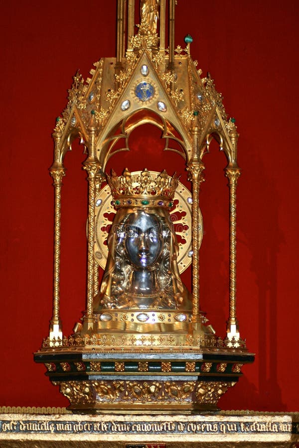 Reliquary of Saint Waltrude, Mons, Belgium stock photo Reliquary of Saint Waltrude, Mons, Belgium stock photo