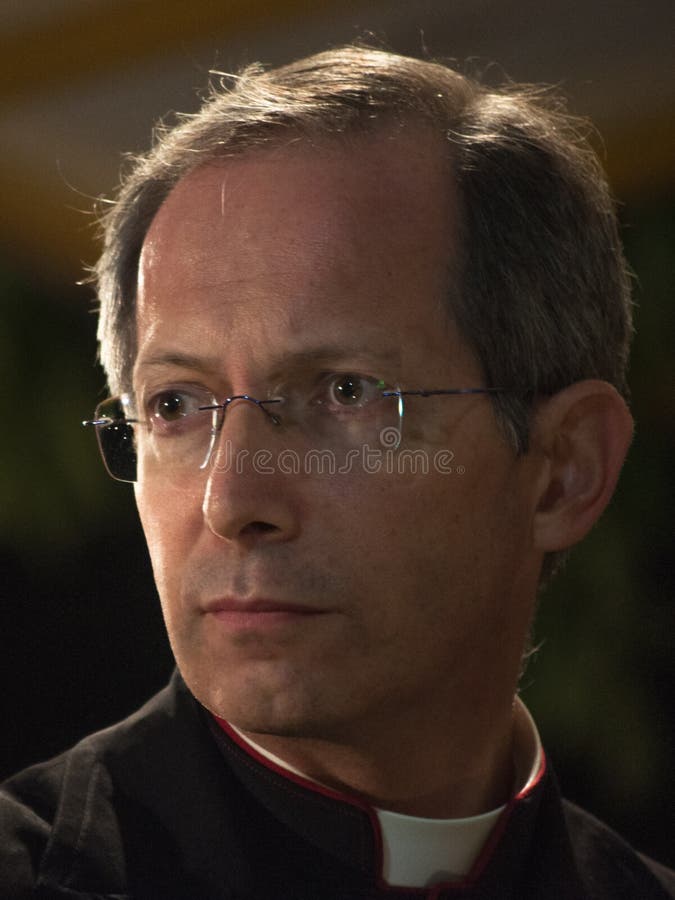 Monsignor Guido Marini fotografia stock