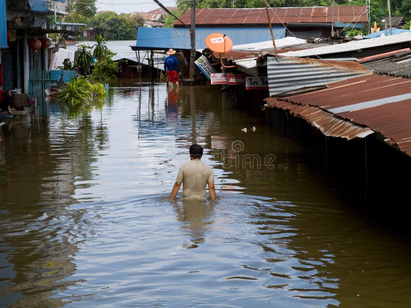 Monsoon Season In Ayuttaya, Thailand 2011 Editorial Stock Image Image