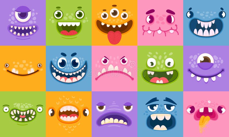 Funny mouths. Facial expressions, cartoon lips and tongues. Hand drawing  laughing show tongue, happy and sad mouth poses vector set Stock Vector by  ©tartila.stock.gmail.com 201199208