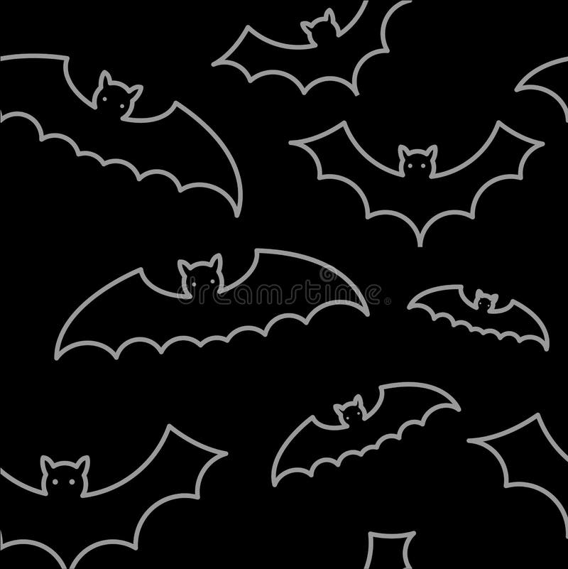 Monster halloween bat silhouette wektor w ciemnym tle