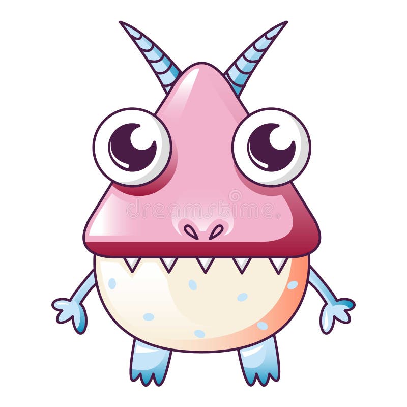 Monster with horns stock illustration. Illustration of evil 34854389