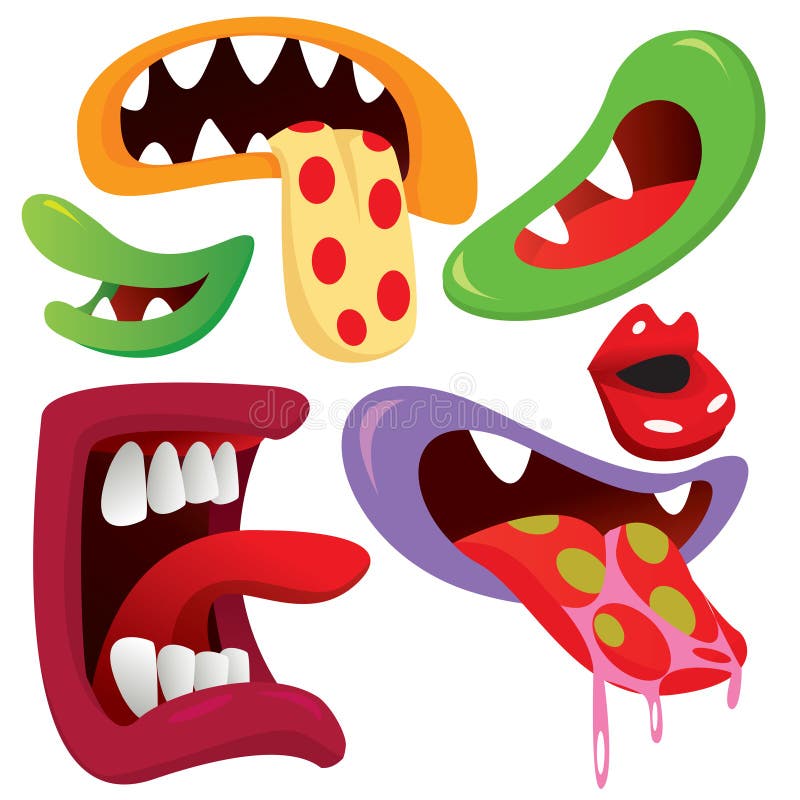 Mouths collection stock vector. Illustration of cartoon - 17651674
