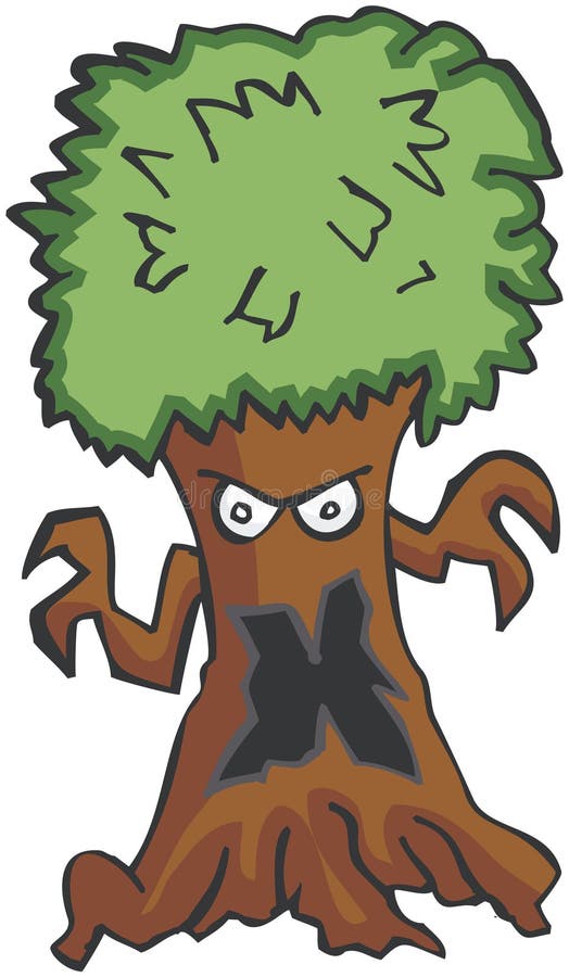 Monster Tree stock illustration. Image of clip, cartoon 545182