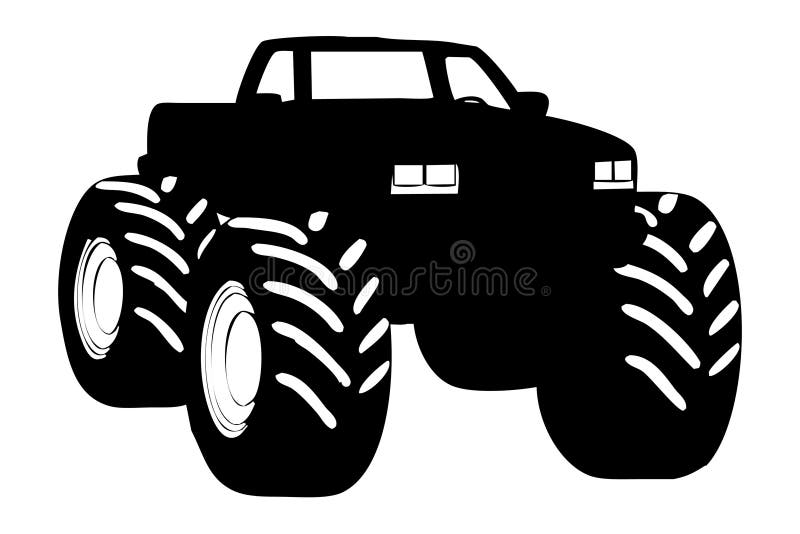 Cartoon Monster Truck stock vector. Illustration of activity - 56644385